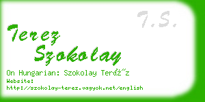 terez szokolay business card